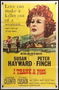 3p402 I THANK A FOOL 1sh '62 female doctor Susan Hayward mercy kills her husband!