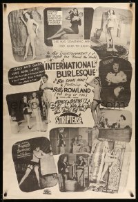 3p410 INTERNATIONAL BURLESQUE 1sh '50 sexy dancers have something men find hard to resist, rare!
