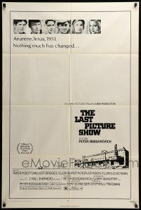 3p458 LAST PICTURE SHOW 1sh '72 Peter Bogdanovich, Jeff Bridges, Ellen Burstyn!