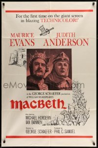 3p506 MACBETH military 1sh R60s Maurice Evans, Judith Anderson, from Shakespeare!