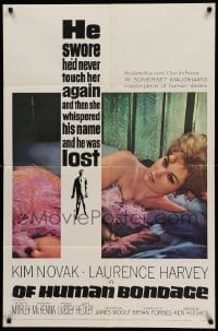 3p598 OF HUMAN BONDAGE 1sh '64 super sexy Kim Novak can't help being what she is!
