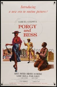 3p667 PORGY & BESS 1sh '59 art of Sidney Poitier, Dorothy Dandridge & Sammy Davis Jr.!