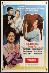 3p718 ROSIE Spanish/US 1sh '67 There's only one wonderful, wacky Rosalind Russell!
