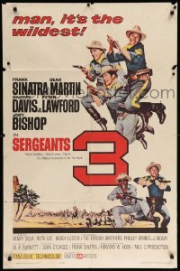 3p750 SERGEANTS 3 1sh '62 John Sturges, Frank Sinatra, Rat Pack parody of Gunga Din!