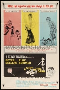 3p766 SHOT IN THE DARK 1sh '64 Blake Edwards, Peter Sellers, sexy Elke Sommer, Pink Panther!