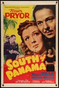 3p793 SOUTH OF PANAMA 1sh '41 Roger Pryor & Virginia Vale in Central America!