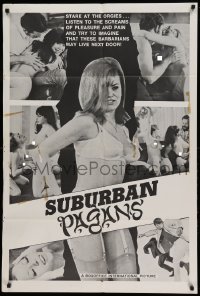 3p834 SUBURBAN PAGANS 1sh '68 great images of the sexual barbarians that live next door!