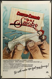 3p949 UP IN SMOKE style B 1sh '78 Cheech & Chong marijuana drug classic, great art!