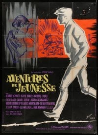3r032 ADVENTURES OF A YOUNG MAN French 1p '62 Hemingway, different Grinsson art of Richard Beymer!