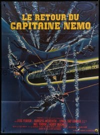 3r045 AMAZING CAPTAIN NEMO French 1p '78 art of scuba divers in the greatest underwater adventure!