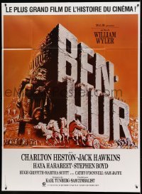 3r080 BEN-HUR French 1p R80s Charlton Heston, William Wyler classic religious epic!