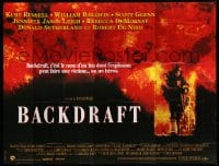 3r002 BACKDRAFT French 8p '91 firefighter Kurt Russell rescuing child from fire, Ron Howard!