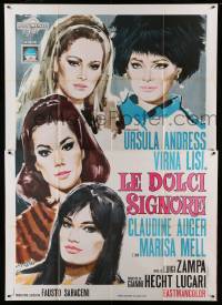 3r679 ANYONE CAN PLAY Italian 2p '68 art of Ursula Andress, Virna Lisi, Auger & Mell by Symeoni!