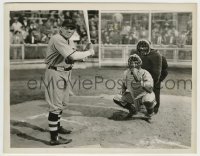 3s056 BABE RUTH STORY 8x10.25 still '48 William Bendix batting left-handed as the home run king!
