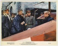 3s004 BLUE MAX color 8x10 still '66 WWI fighter pilot George Peppard & men standing by airplane!