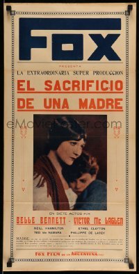 3t754 MOTHER MACHREE Argentinean 14x28 '28 John Ford, completely different image of Belle Bennett!