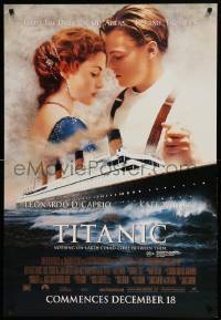 3t039 TITANIC advance Aust 1sh '97 Leonardo DiCaprio, Kate Winslet, directed by James Cameron!