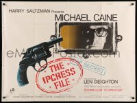 3t154 IPCRESS FILE British quad '65 Michael Caine in the spy story of the century, top secret!