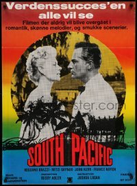 3t438 SOUTH PACIFIC Danish R70s Rossano Brazzi, Mitzi Gaynor, Rodgers & Hammerstein musical!
