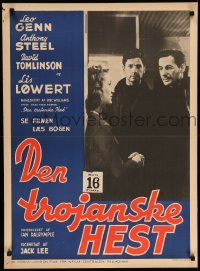 3t450 WOODEN HORSE Danish '51 Anthony Steel, Leo Genn, Danish actress Lis Lowert featured!