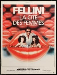 3t602 CITY OF WOMEN French 16x21 '80 Federico Fellini, Matroianni, cool Michel Landi art!