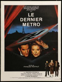 3t630 LAST METRO French 16x21 '80 Catherine Deneuve, Gerard Depardieu, Truffaut, Ferracci art!