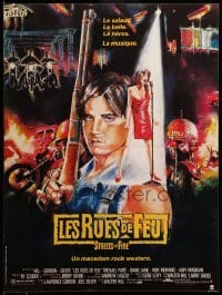 3t655 STREETS OF FIRE French 15x20 '84 Walter Hill directed, Michael Pare, Diane Lane, Schildge!