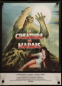 3t659 SWAMP THING French 16x21 '82 Wes Craven, Bourduge art of monster & Adrienne Barbeau!