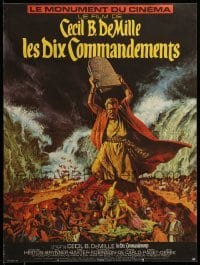 3t660 TEN COMMANDMENTS French 15x20 R70s Cecil B. DeMille directed, Charlton Heston!