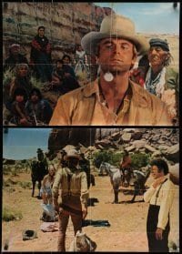 3t120 GENIUS, TWO FRIENDS & AN IDIOT set of 12 Italian 18x26 pbustas '75 Sergio Leone, Terence Hill