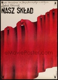 3t236 NASZ SKLAD stage play Polish 26x37 '80s incredible Andrzej Pagowski art of screaming faces!