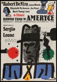 3t237 ONCE UPON A TIME IN AMERICA Polish 27x39 '86 Robert De Niro, Sergio Leone, Mlodozeniec art!