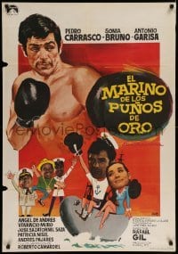 3t186 EL MARINO DE LOS PUNOS DE ORO Spanish '68 Jano art of boxer Pedro Carrasco!