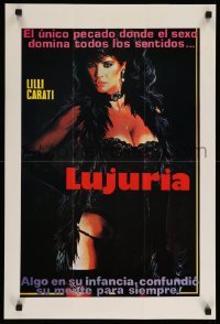 3t197 LUST Spanish '86 sexiest Lilli Carati wearing fabulous black dress!