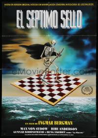 3t205 SEVENTH SEAL Spanish R80s Ingmar Bergman's Det Sjunde Inseglet, Death on checkerboard!