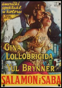 3t363 SOLOMON & SHEBA Yugoslavian 19x27 '59 Yul Brynner with hair & super sexy Gina Lollobrigida!