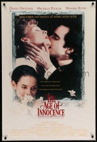 3w025 AGE OF INNOCENCE DS 1sh '93 Martin Scorsese, Daniel Day-Lewis, Winona Ryder