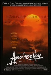 3w055 APOCALYPSE NOW 1sh R01 Francis Ford Coppola, image of choppers over river!