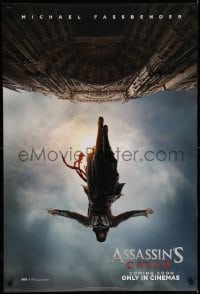 3w059 ASSASSIN'S CREED style A int'l teaser DS 1sh '16 Fassbender taking Leap of Faith!
