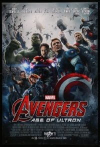 3w067 AVENGERS: AGE OF ULTRON advance DS 1sh '15 Marvel Comics, Scarlett Johansson, Assemble!