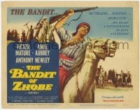 3x041 BANDIT OF ZHOBE TC '59 close up of Victor Mature on horse, Ruthless, Riotous, Romantic!