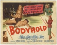 3x069 BODYHOLD TC '50 Willard Parker, sexy Lola Albright, inside the wrestling racket!