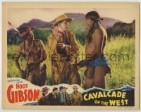 3x607 CAVALCADE OF THE WEST LC '36 Hoot Gibson talking to Native American Indians with rifles!