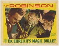 3x651 DR. EHRLICH'S MAGIC BULLET LC R40s c/u of Edward G. Robinson watching man with microscope!