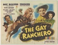 3x188 GAY RANCHERO TC '48 Roy Rogers & Trigger, Andy Devine, Jane Frazee & Tito Guizar!