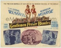 3x191 GENTLEMEN PREFER BLONDES TC '53 art + photos of super sexy Marilyn Monroe & Jane Russell!