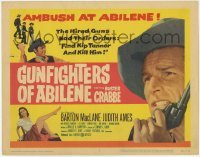 3x207 GUNFIGHTERS OF ABILENE TC '59 super close up of cowboy Buster Crabbe with gun!