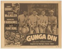 3x699 GUNGA DIN LC #2 R49 smiling close up of Cary Grant, Douglas Fairbanks Jr. & Victor McLaglen!