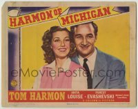 3x703 HARMON OF MICHIGAN LC '41 the great Wolverine football star smiling with Anita Louise!