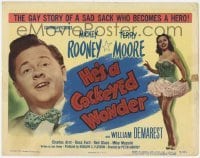 3x227 HE'S A COCKEYED WONDER TC '50 wacky magician Mickey Rooney & pretty Terry Moore!